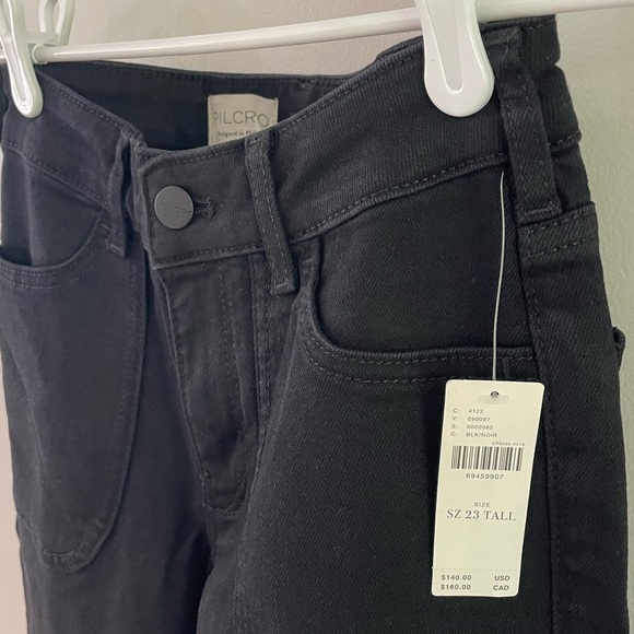 Pilcro by Anthropologie - The Icon Flare Jeans - Black Wash - Size 23 Tall - NWT - Picture 9 of 13